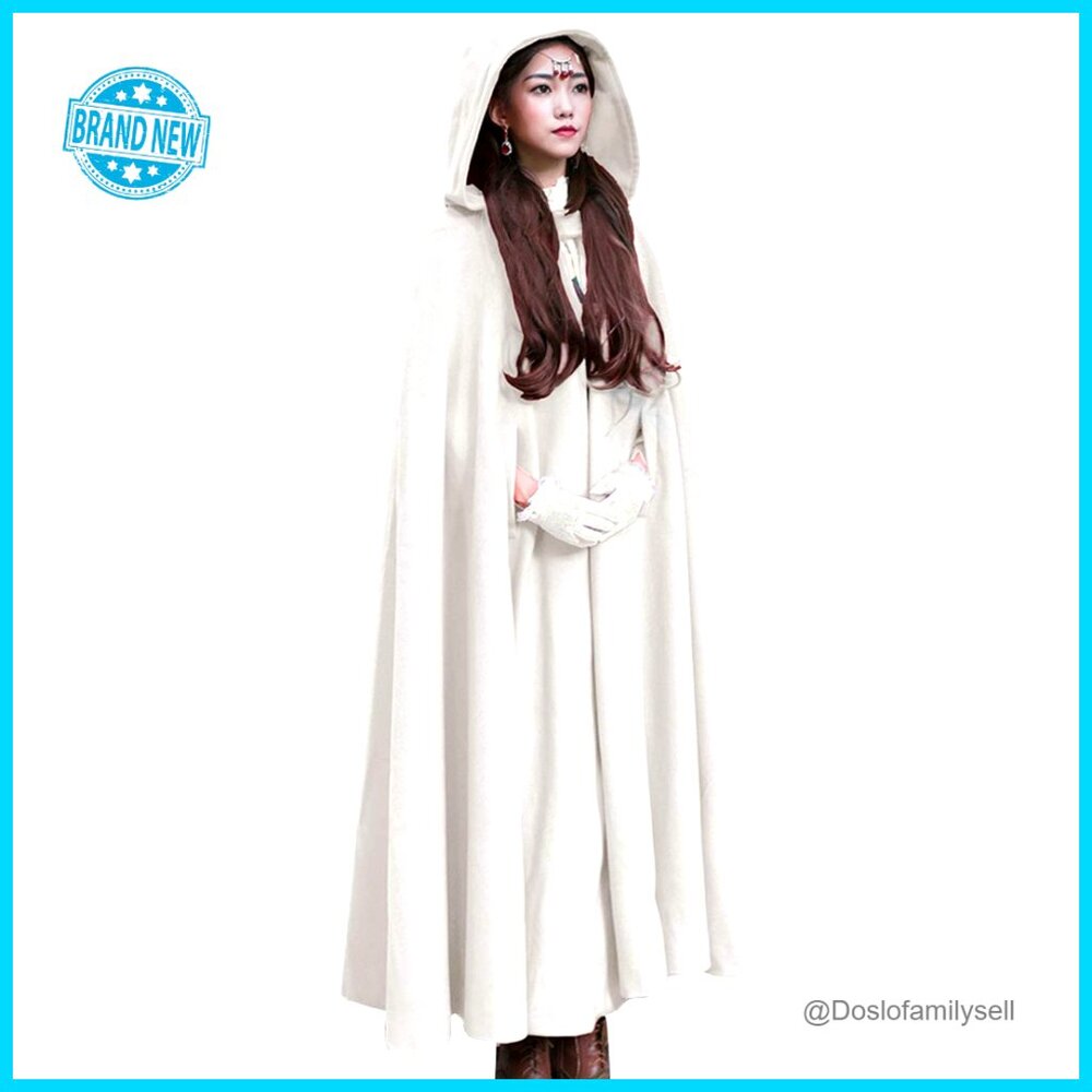 Wool Blend Hooded Cape Cloak Elegant Oversized Maxi Coat Windproof Winter